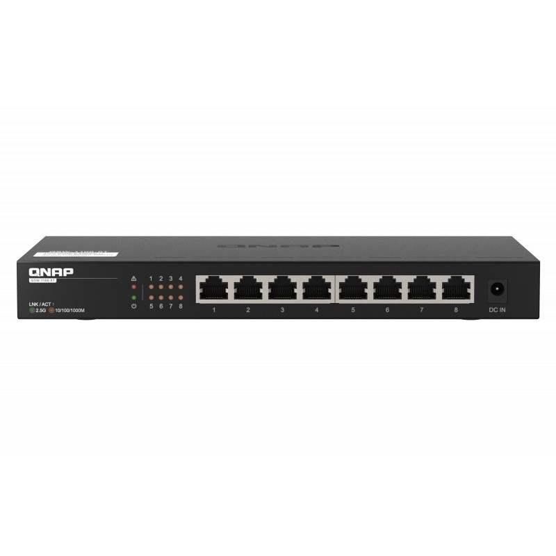 QNAP QSW-1108-8T Switch No administrado 2.5G Ethernet (100 1000 2500) - Negro
