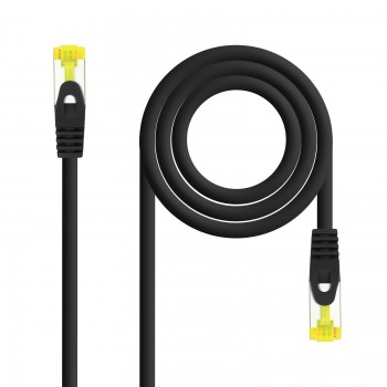 Nanocable Cable Red Latiguillo RJ45 LSZH CAT.6A SFTP AWG26 - Negro - 25 cm 10.20.1900-L25-BK