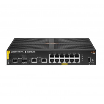 Hewlett Packard Enterprise Aruba 6100 12G Class4 PoE 2G 2SFP+ 139W Gestionado L3 Gigabit Ethernet (1 JL679A