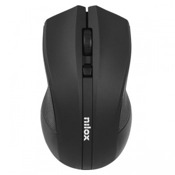 Ratón Nilox MOWI1001 Inalámbrico 1600DPI Óptico Negro