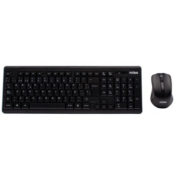 Nilox Combo Teclado + Ratón Inalámbricos Negro NXKMWE0001