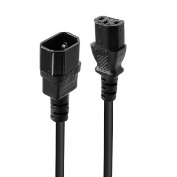 Lindy 30321 Cable de transmisión Negro 1 m C14 acoplador C13 