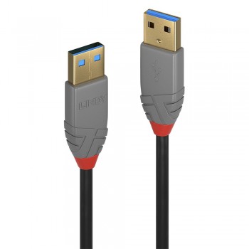 Lindy 36754 Cable USB 5 m USB 3.2 Gen 1 (3.1 Gen 1) USB A Negro, Gris