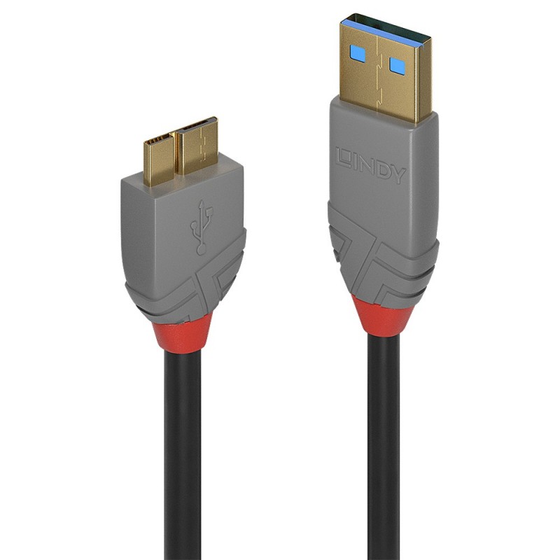 Lindy 36766 Cable USB 1 m USB 3.2 Gen 1 (3.1 Gen 1) USB A Micro-USB B - Negro