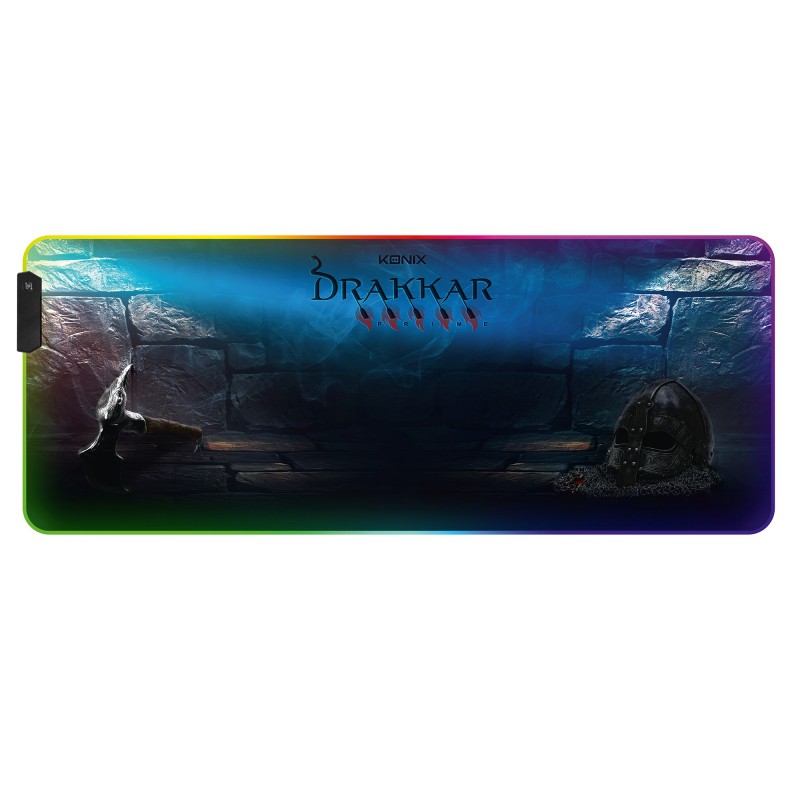 Alfombrilla Konix Drakkar Prime RGB XL Hetland con Iluminación LED KX-DKP-XL-HET-PC