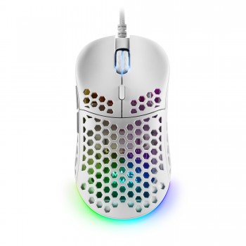 Ratón Gaming Mars Gaming MM55  Hasta 12800 DPI - Blanco MM55W