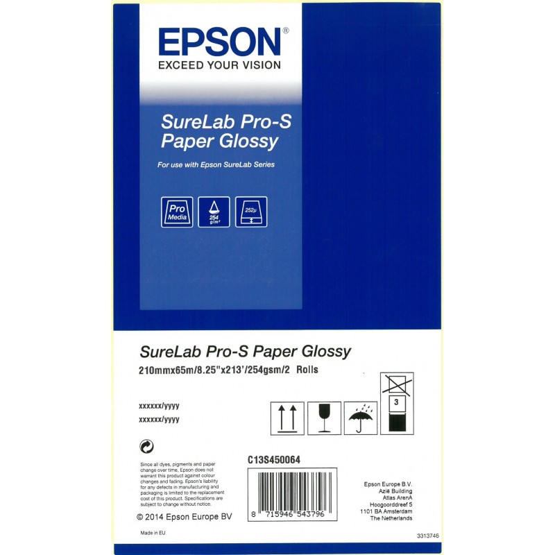 Epson SureLab Pro-S Paper Glossy BP A4x65 2 rolls C13S450064BP