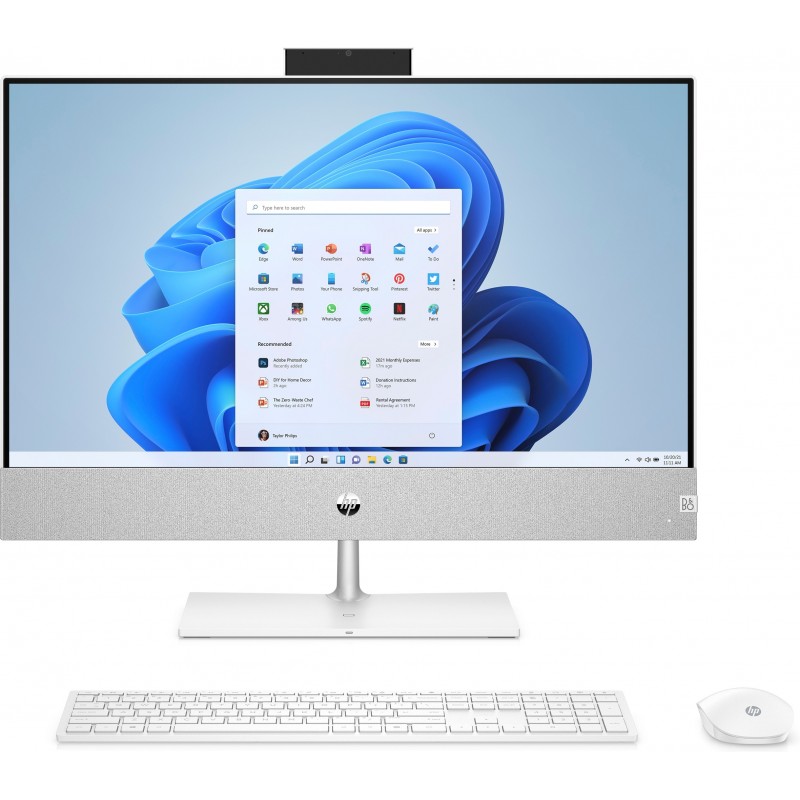 HP Pavilion 24-ca0006ns Blanco - 23.8" - AMD Ryzen 5 5500U - 16GB - 512 -Windows 11 Home 580B2EAABE