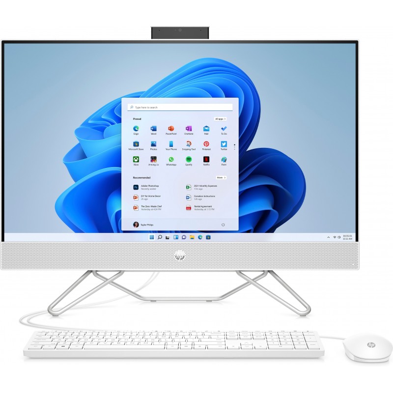 HP 27-cb0008ns Blanco - 27" - AMD Ryzen 3 5300U - 16GB - 512 -Windows 11 Home 580C2EAABE