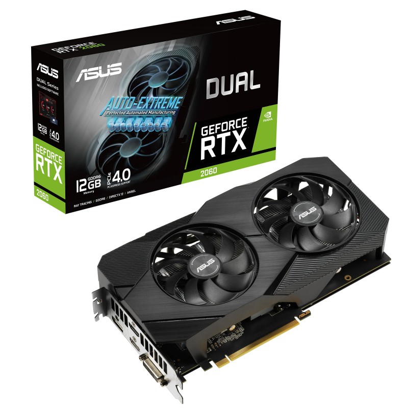 ASUS Dual -RTX2060-12G-EVO NVIDIA GeForce RTX 2060 12 GB GDDR6 90YV0CH6-M0NA00