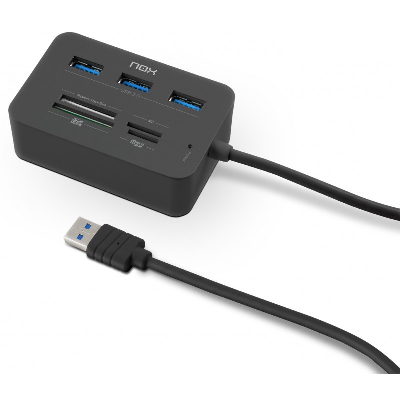 NOX Lite Reader One Alámbrico USB 3.2 Gen 1 (3.1 Gen 1) Type-A Negro NXLITERDRONE