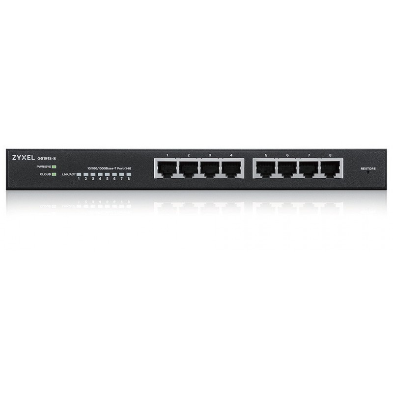 Zyxel GS1915-8 Gestionado L2 Gigabit Ethernet (10 100 1000) Negro GS1915-8-EU0101F