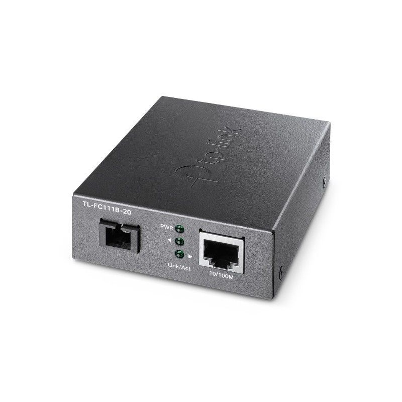 TP-LINK TL-FC111B-20 convertidor de medio 100 Mbit s Monomodo Negro