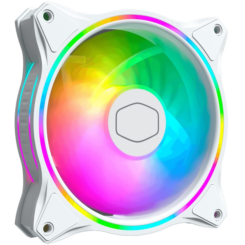 Cooler Master MasterFan MF120 Halo White Edition Carcasa del ordenador Ventilador 12 cm Blanco 1 pie MFL-B2DW-18NPA-R1