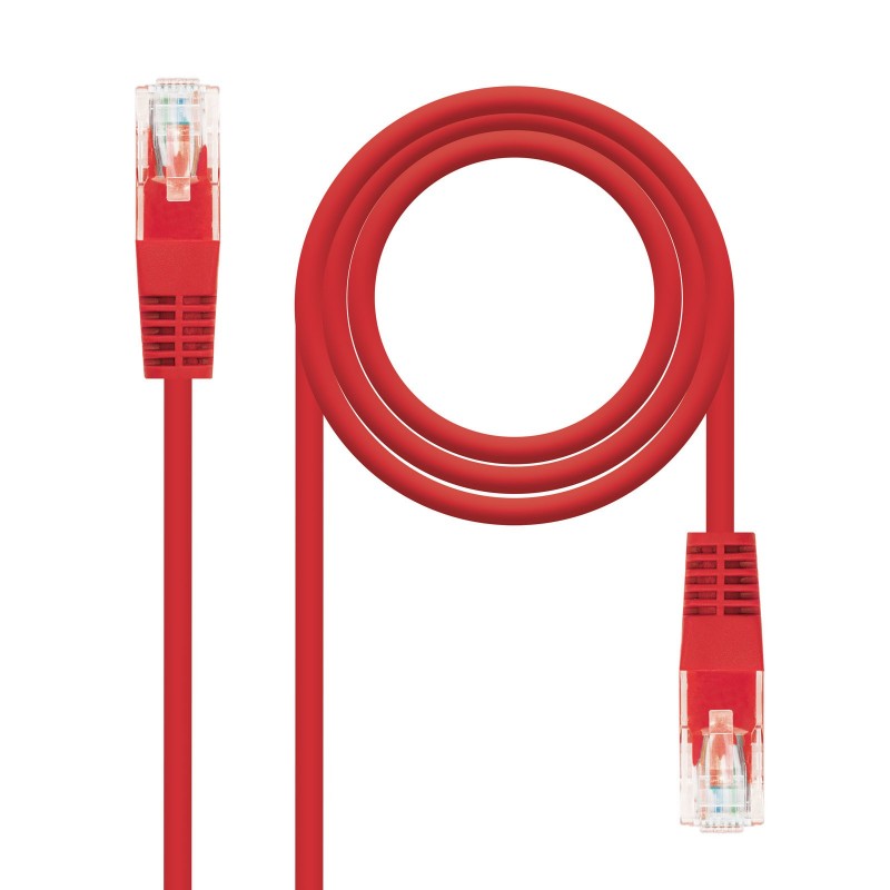 Nanocable Cable Red Latiguillo RJ45 CAT.6 UTP AWG24, Rojo, 30 cm 10.20.0400-L30-R