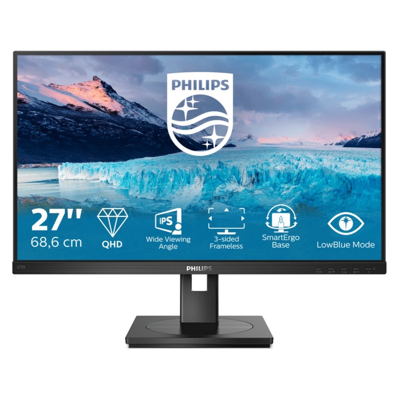 Philips S Line 275S1AE 00 - 27" 2K Ultra HD - LCD - Negro - 75Hz
