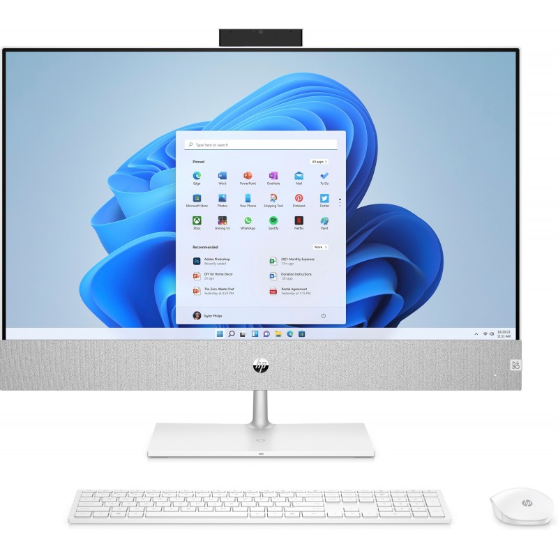 HP Pavilion 27-ca0009ns  - 27" - AMD Ryzen 7 5700U - 16GB - 1000 -Windows 11 Home 59W92EA