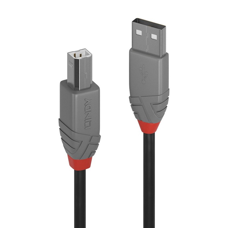 Lindy 36672 cable USB 1 m USB 2.0 USB A USB B Negro