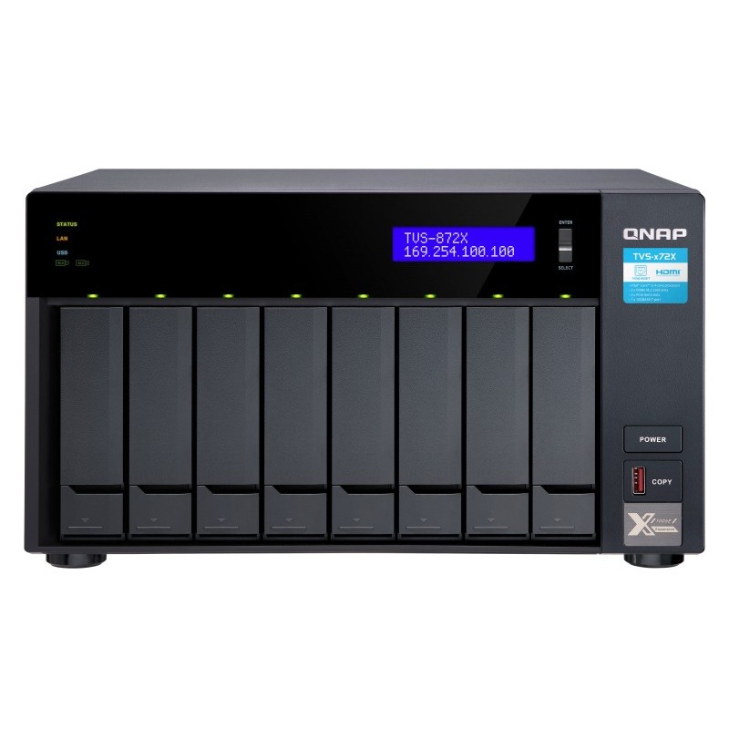 QNAP TVS-872X NAS Torre Ethernet Negro i5-8400T TVS-872X-I5-8G