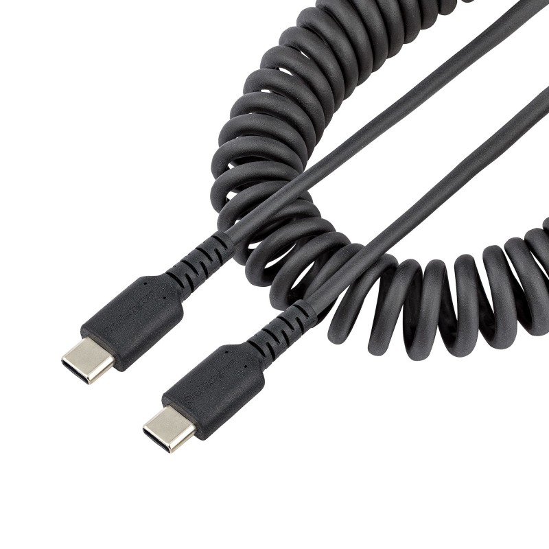 StarTech.com Cable de 1m de Carga USB C a USB C- Cable USB 2.0 USBC, de Fibra de Aramida Resistente, R2CCC-1M-USB-CABLE