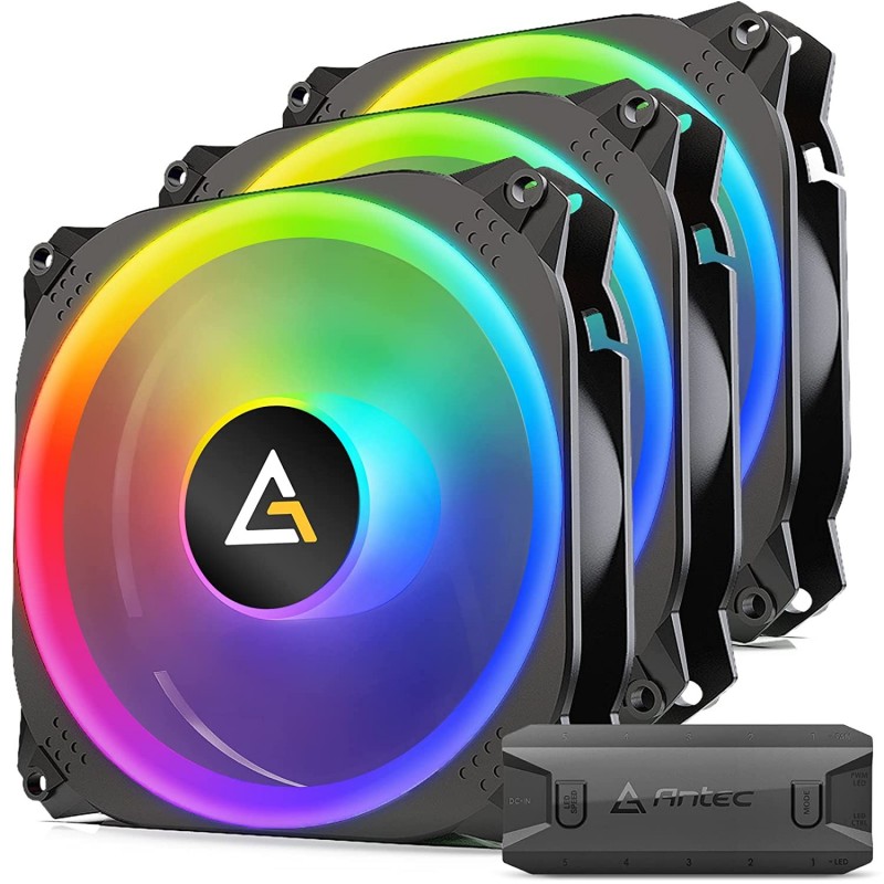 Antec Prizm X 120 ARGB 3+C Carcasa del ordenador Ventilador 12 cm Negro 3 pieza(s) 0-761345-99938-0