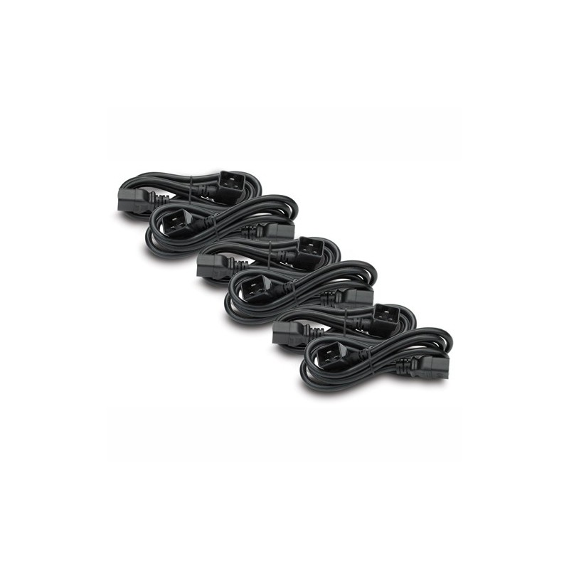 APC Power Cord Kit (6 ea), C19   C20 (90 degree), 1.8m Negro 1,8 m AP98896F