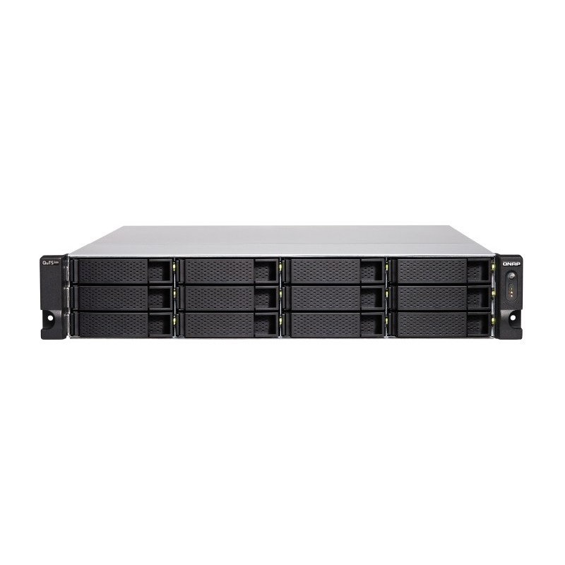 QNAP TS-h1283XU-RP NAS Bastidor (2U) Ethernet Negro E-2136 TS-H1283XU-RP-E2136-32G