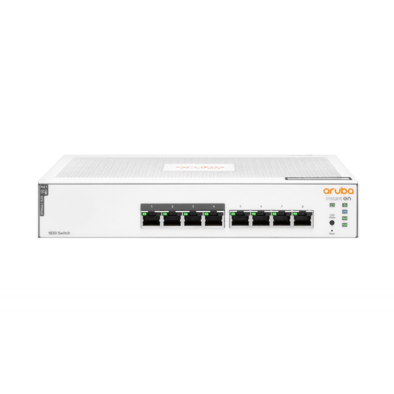 Hewlett Packard Enterprise Aruba Instant On 1830 8G 4p Class4 PoE 65W Gestionado L2 Gigabit Ethernet JL811A