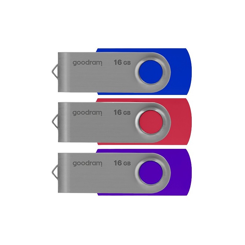 Goodram UTS2-3P 16GB - USB Type-A - Azul, Rosa, Púrpura UTS2-0160MXR11-3P