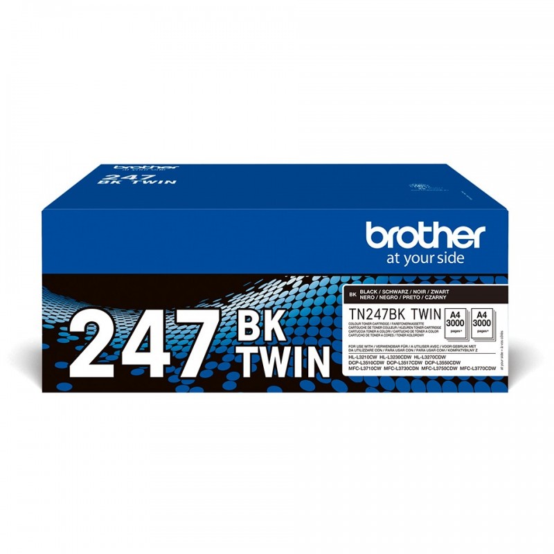Brother TN-247BKTWIN Original Negro TN247BKTWIN