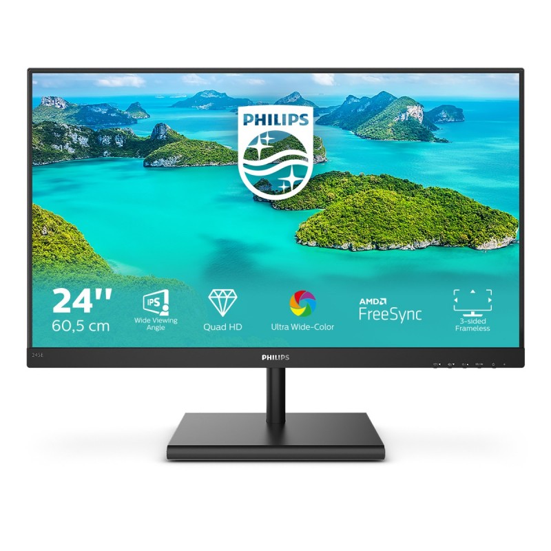 Philips E Line 245E1S 00 - 23.8" 2K Ultra HD - LCD - Negro - 75Hz