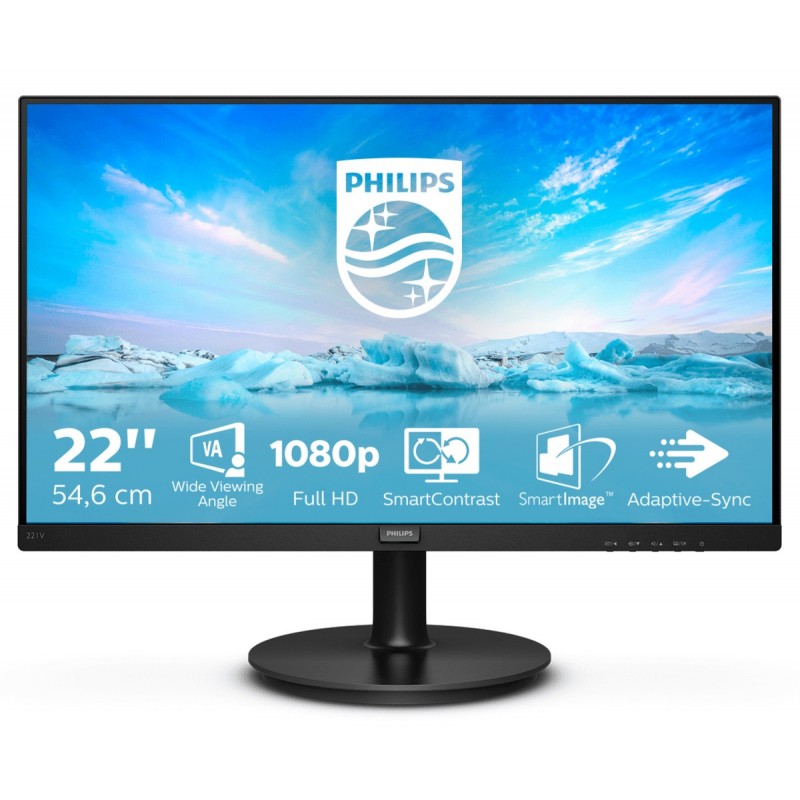 Philips V Line 221V8A 00 - 21.5" Full HD - LED - Negro - 75Hz
