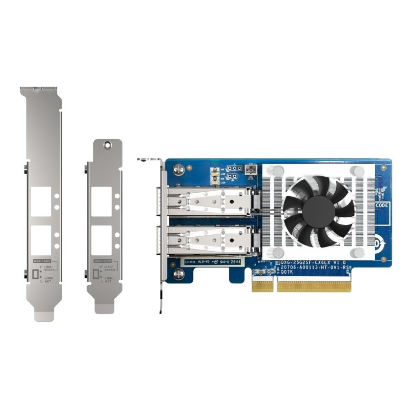 QNAP QXG-25G2SF-CX6 adaptador y tarjeta de red Interno Fibra 25000 Mbit s