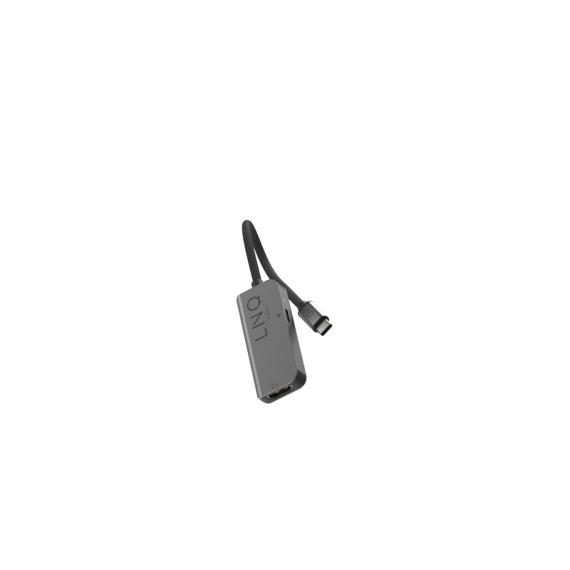 LINQ byELEMENTS LQ47999 hub USB 3.2 Gen 1 (3.1 Gen 1) Type-C Negro, Gris