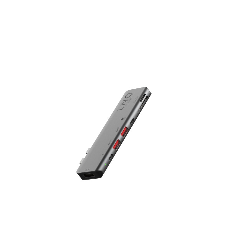 LINQ byELEMENTS LQ48012 hub USB 3.2 Gen 2 (3.1 Gen 2) Type-C 40000 Mbit s Gris