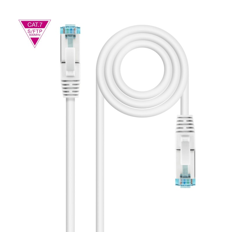 Nanocable Cable de Red Cat.7 600MHZ LSZH SFTP PIMF AWG26, Blanco, 1 m 10.20.1701-W