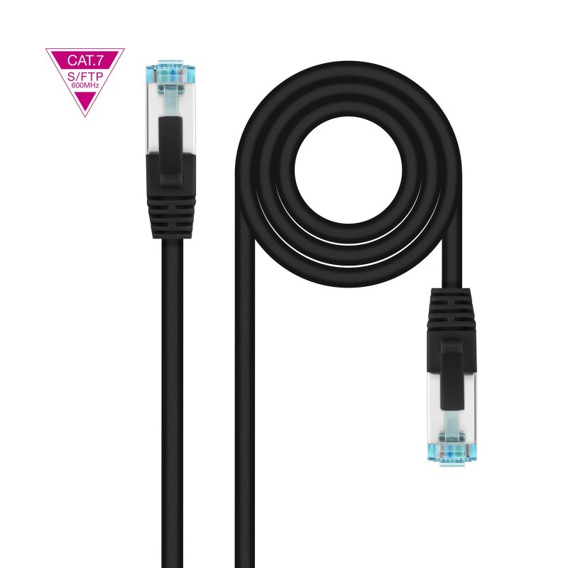 Nanocable Cable de Red Cat.7 600MHZ LSZH SFTP PIMF AWG26, Negro, 2 m 10.20.1702-BK