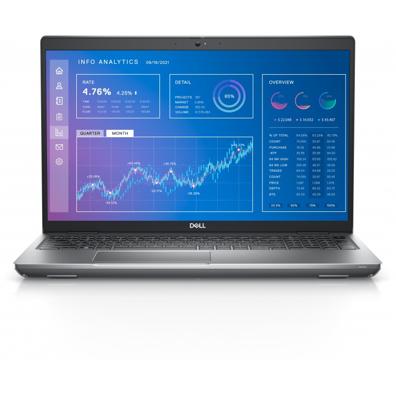 DELL Precision 3571 Gris - 15.6" - Intel Core i7 - 32GB - 512GB SSD - NVIDIA RTX A1000 - W10 Pro HYDCR