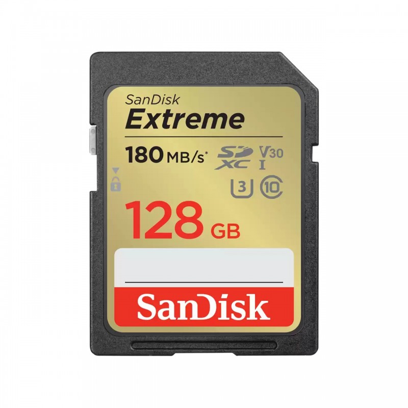 SanDisk Extreme 128GB SDXC Class 3 (U3) - Clase 10 SDSDXVA-128G-GNCIN