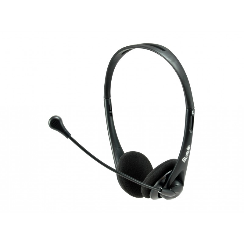 HEADSET USB EQUIP LIFE MICROFONO FLEXIBLE CONTROL DE VOLUMEN MUTE COLOR NEGRO 245305