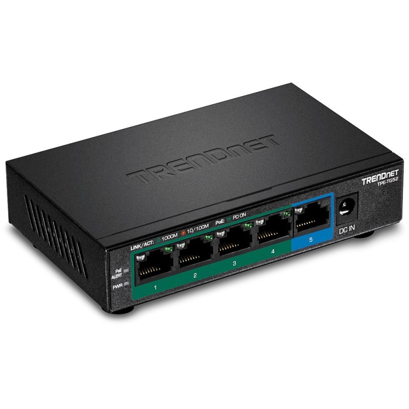 Trendnet TPE-TG52 switch No administrado Gigabit Ethernet (10 100 1000) Energía sobre Ethernet (PoE)
