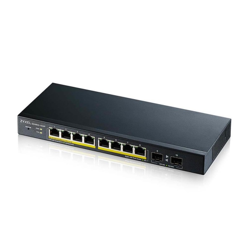 Zyxel GS1900-10HP Gestionado L2 Gigabit Ethernet (10 100 1000) Energía sobre Ethernet (PoE) Negro GS1900-10HP-EU0102F