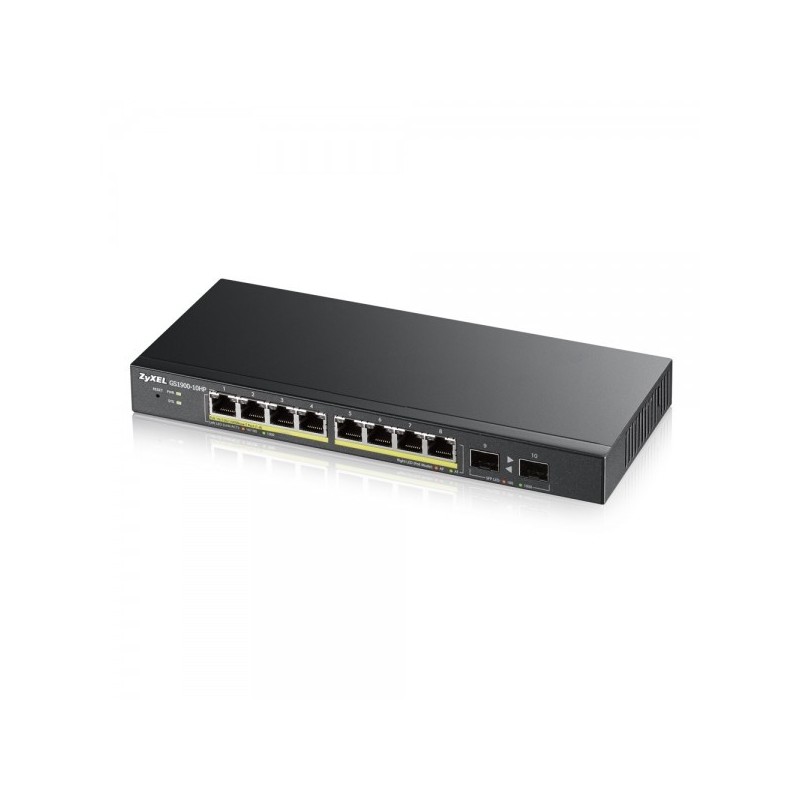 Zyxel GS1900-8HP v3 PoE Gestionado L2 Gigabit Ethernet (10 100 1000) Energía sobre Ethernet (PoE) Ne GS1900-8HP-EU0103F