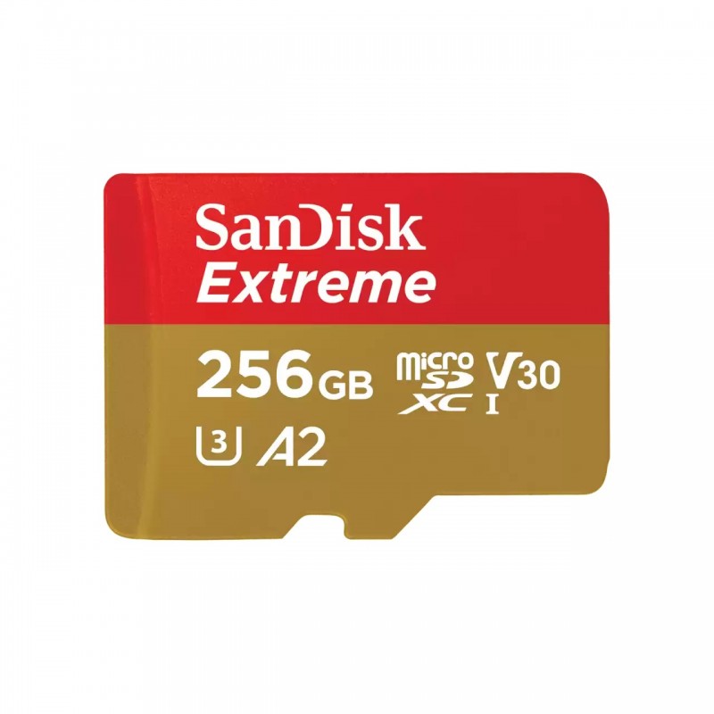 SanDisk Extreme 256GB MicroSDXC Class 3 (U3) - Clase 10 SDSQXAV-256G-GN6GN