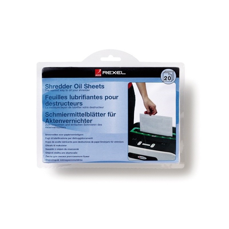 Rexel Láminas lubricantes para destructora (20) 2101949