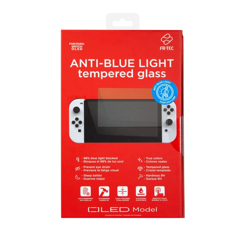 Protector de Pantalla con Filtro de Luz Azul FR-TEC Anti Blue Light para Nintendo Switch OLED FT1055