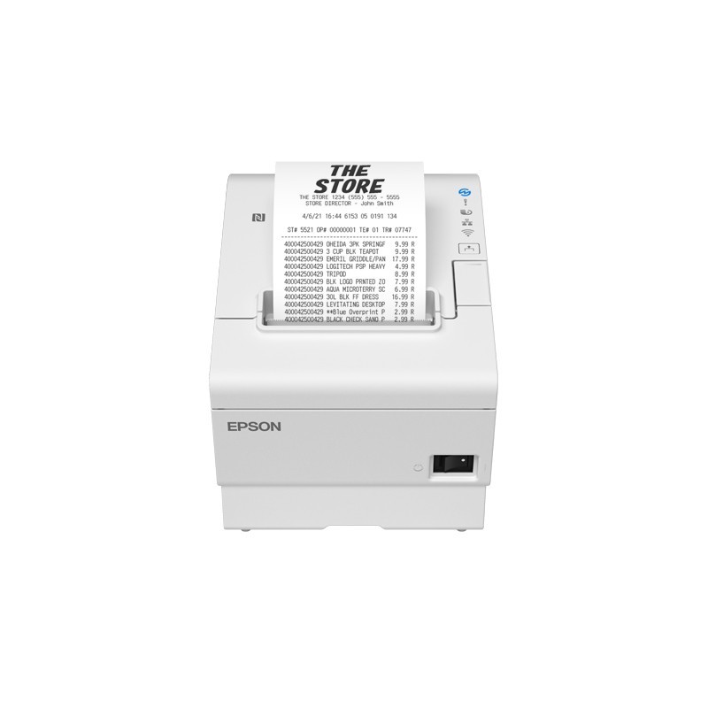 Epson TM-T88VII (111)  USB, Ethernet, Serial, PS, White C31CJ57111