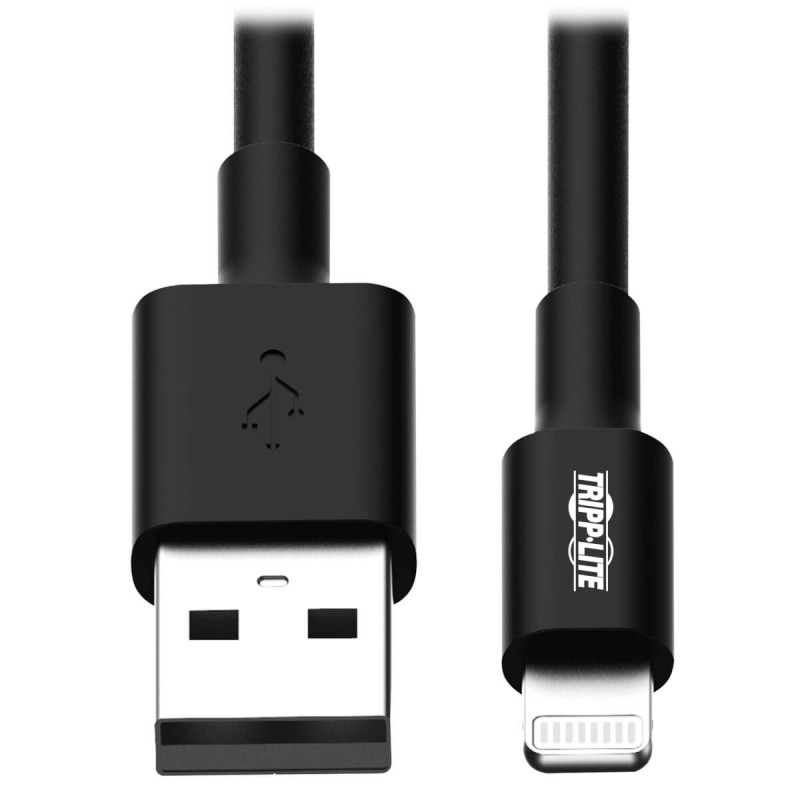 Tripp Lite M100-003-BK Cable de Sincronización y Carga USB A a Lightning, Certificado MFi - Negro, M