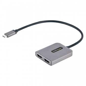 StarTech.com Hub Concentrador MST USB-C a 2 Puertos HDMI - HDMI Doble de 4K a 60Hz - Adaptador Multi MST14CD122HD