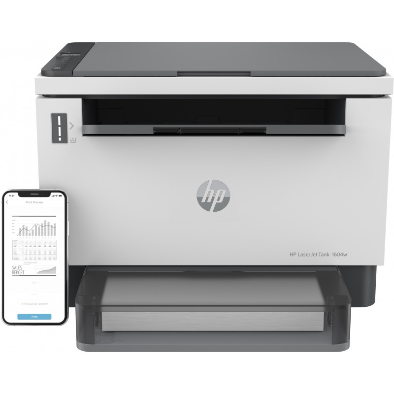 HP LaserJet Impresora multifunción Tank 1604w, Blanco y negro 381L0AB19